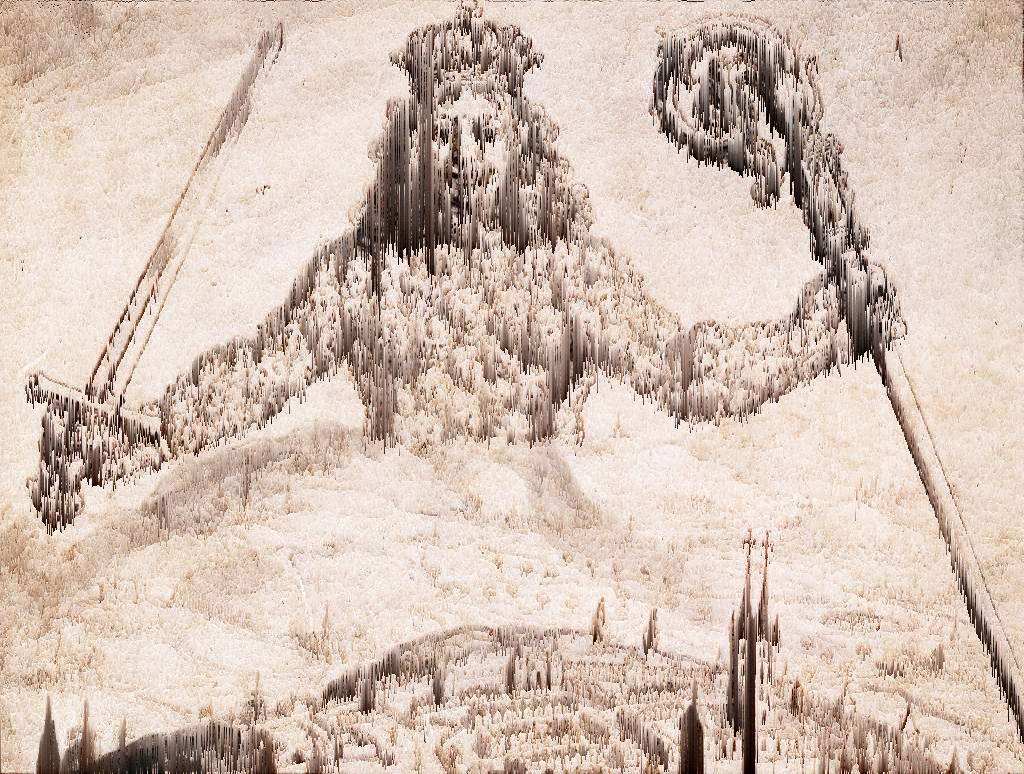 Frontispiz für Thomas Hobbes’ „Leviathan“ (Abraham Bosse, 1651) [Glitch]