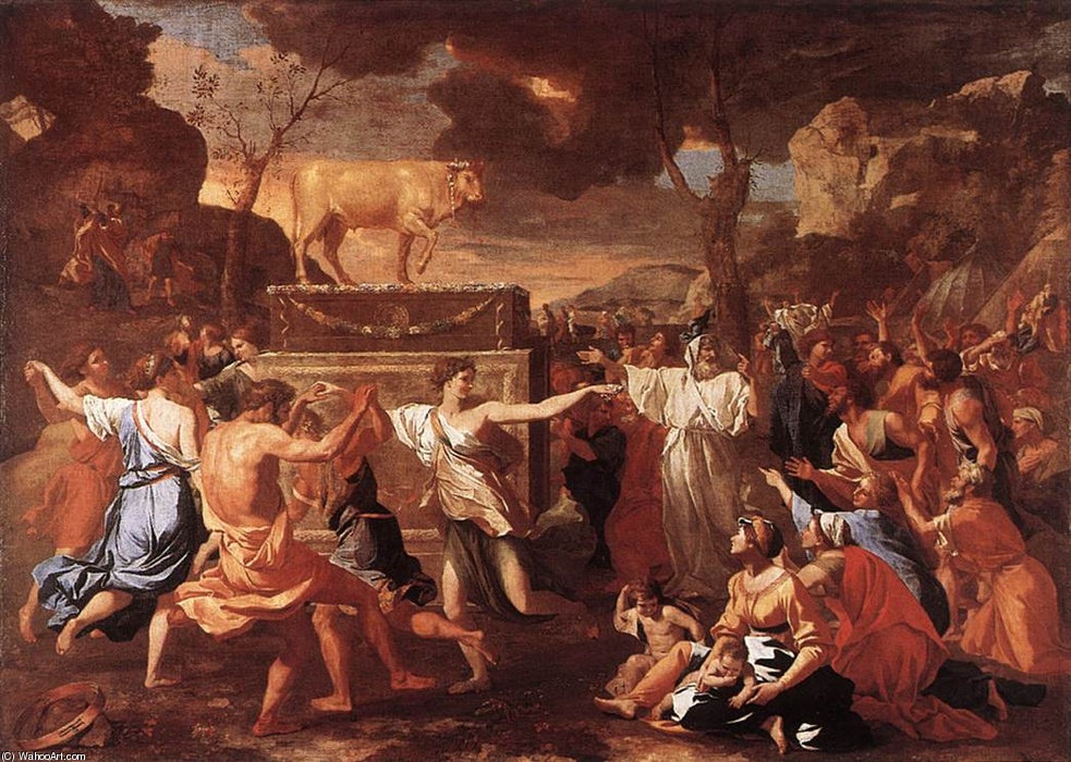 „Die Anbetung des Goldenen Kalbes“ (Nicolas Poussin, 1633)
