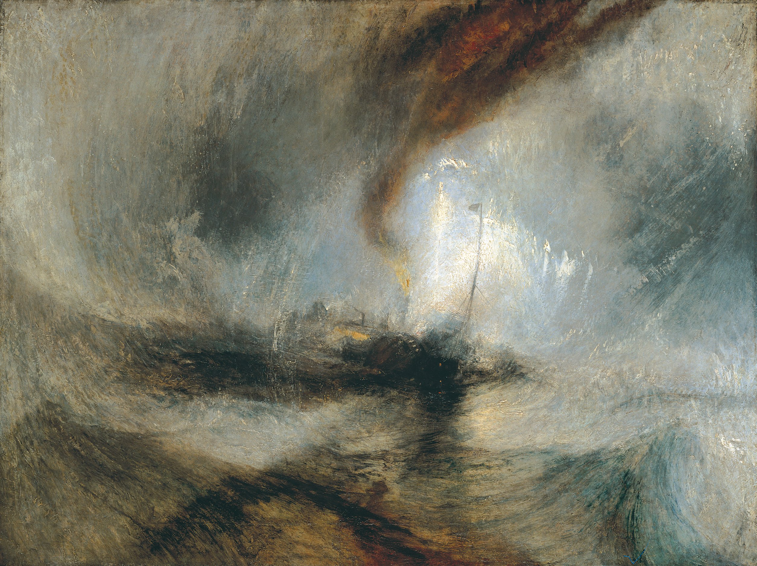 „Snow Storm – Steam-Boat off a Harbour’s Mouth“ (J.M.W. Turner, 1842)